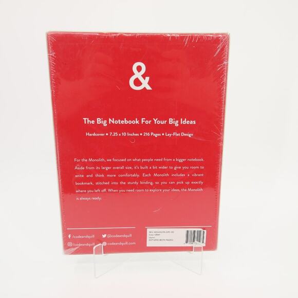 Code & Quill Gray Large Format Notebook Monolith Hardcover Journal 7.25 x 10" - Picture 10 of 10